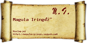 Magula Iringó névjegykártya